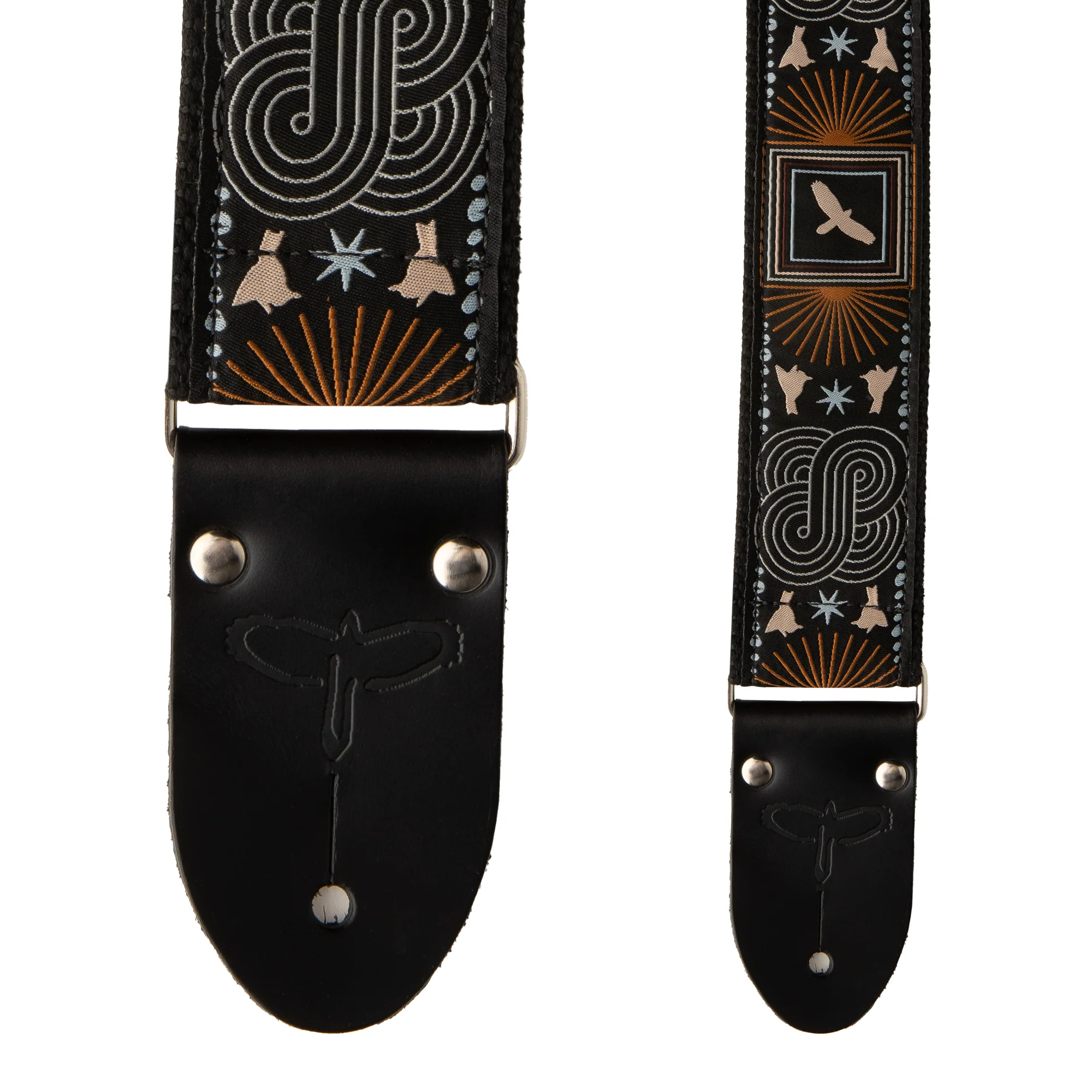 2” PRS Deluxe Retro Strap, Custom Jacquard, Beige Birds - Image 2