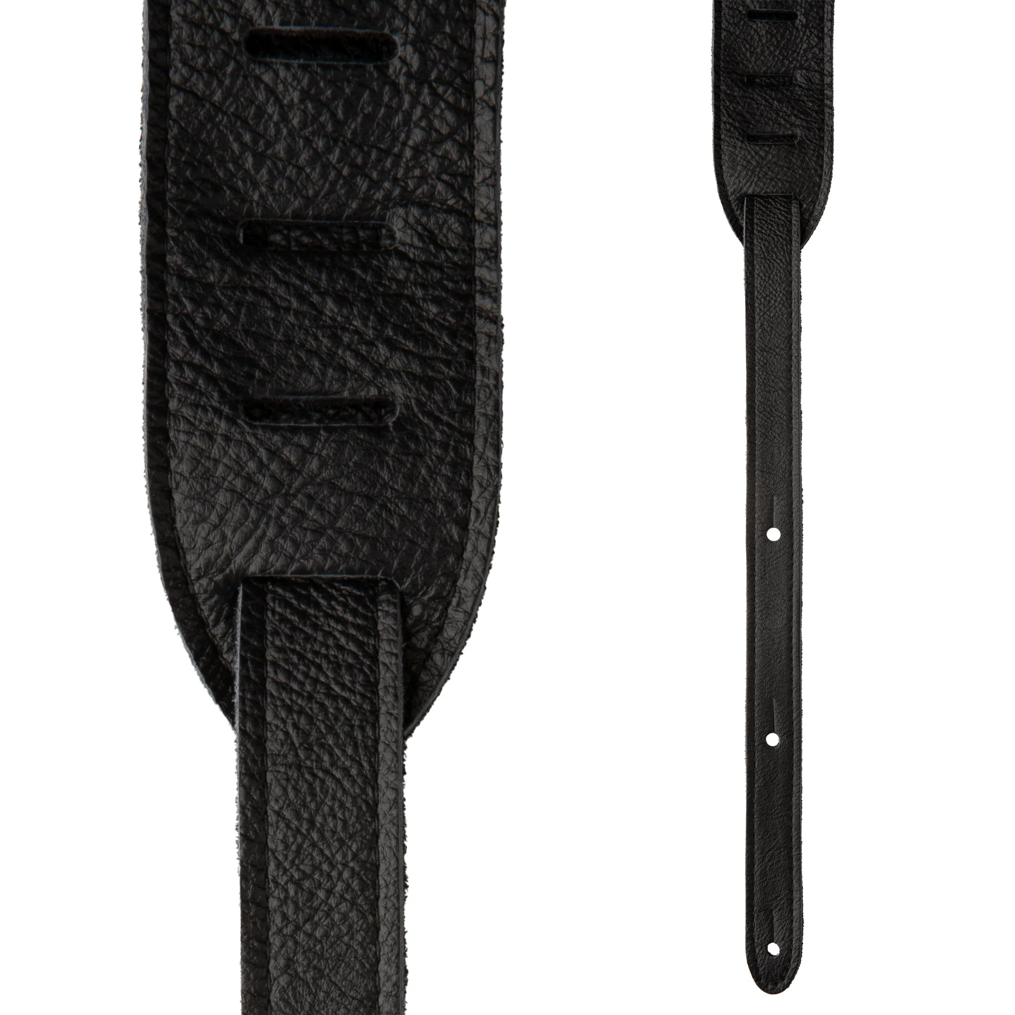 2” PRS Leather Strap, Embossed Birds, Black - Image 3