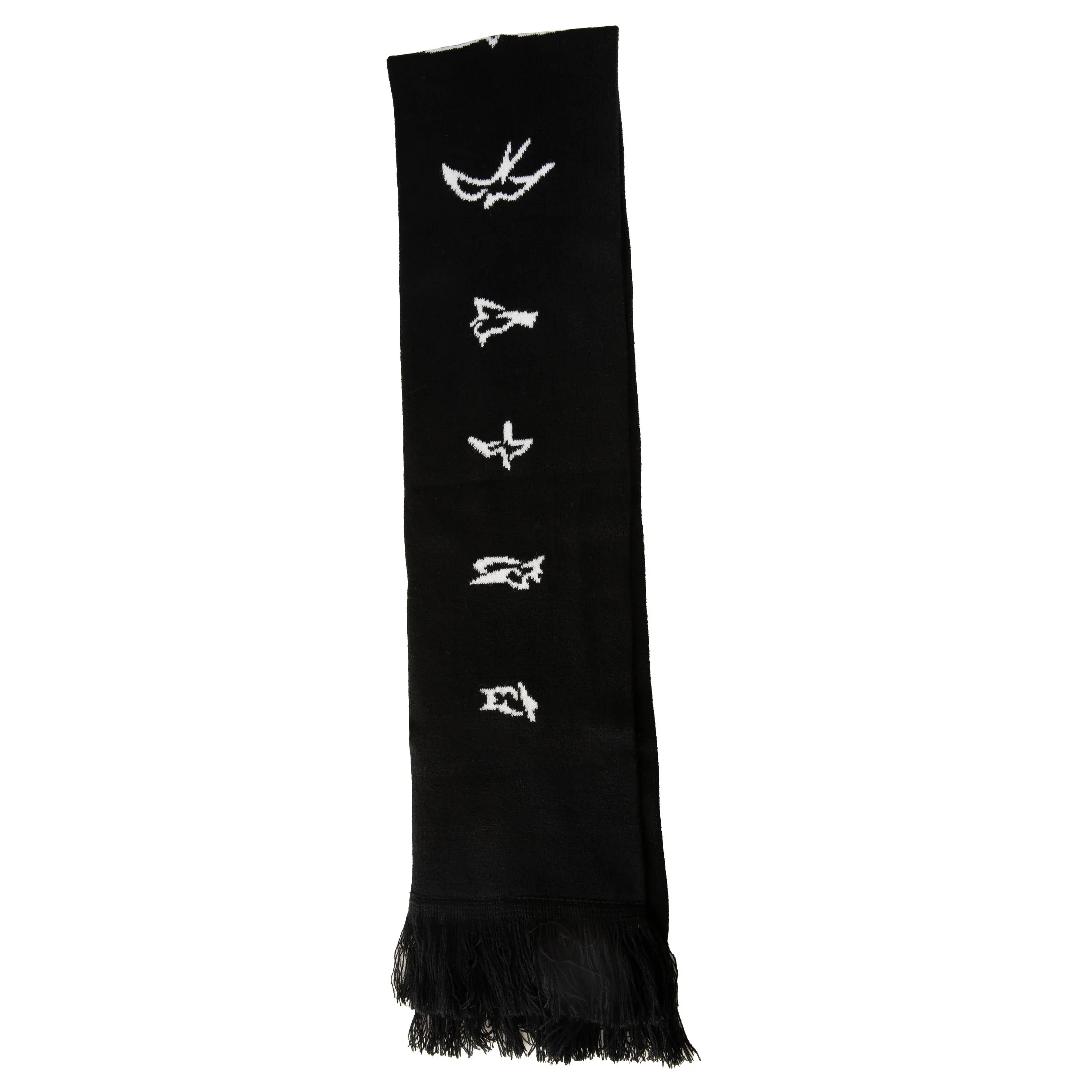 PRS Scarf, Jacquard Birds, Black - Image 2