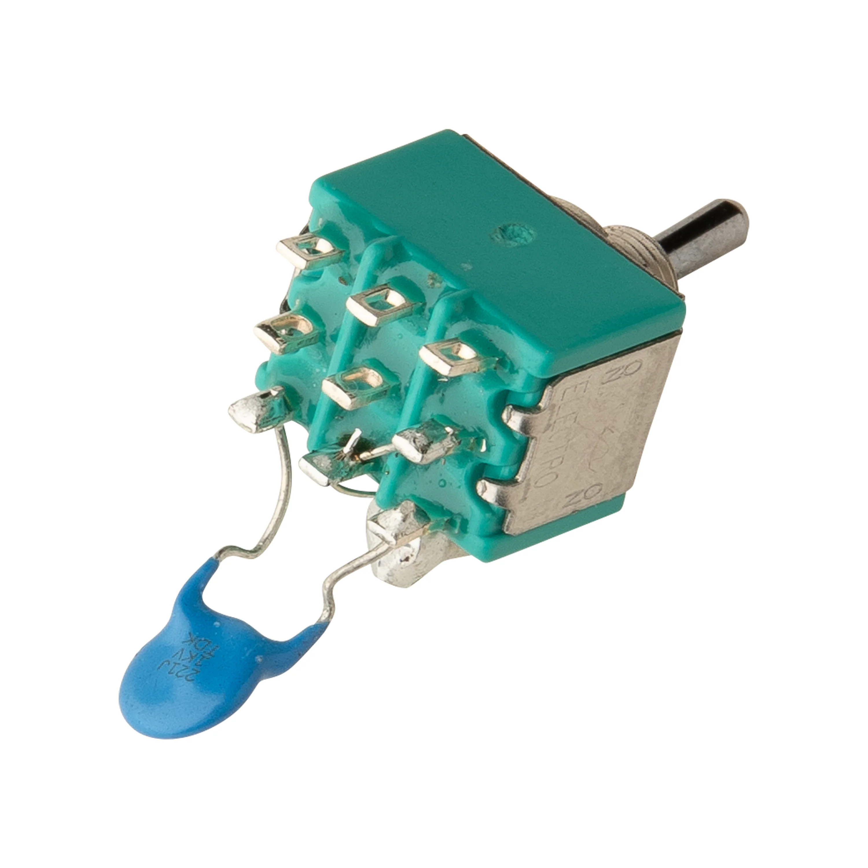 3PDT Mini Toggle Switch with 220 pF Capacitor - Image 2