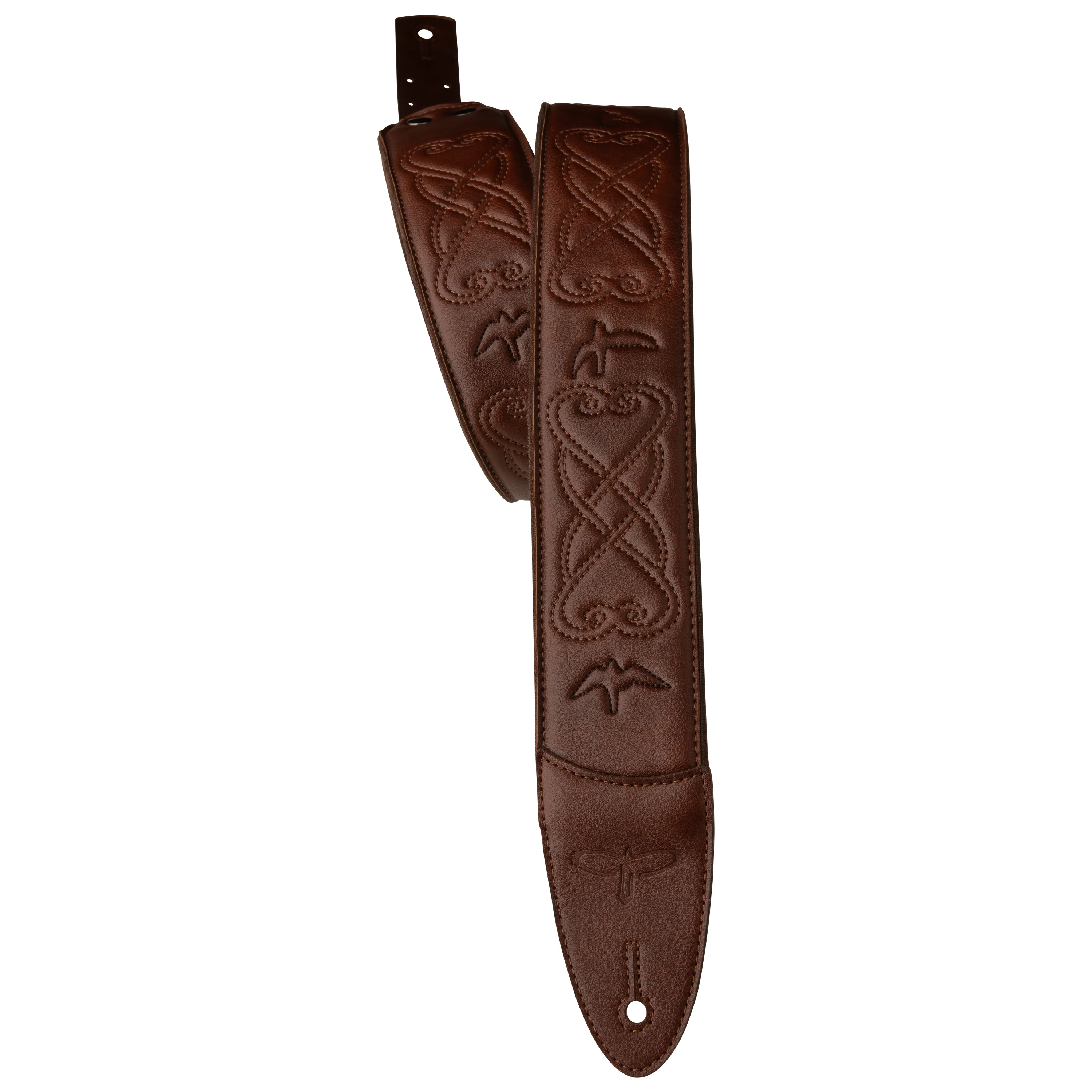 PRS 2.4" Padded Guitar Strap w/RAS, Custom Leather (Faux) Birds - Image 7