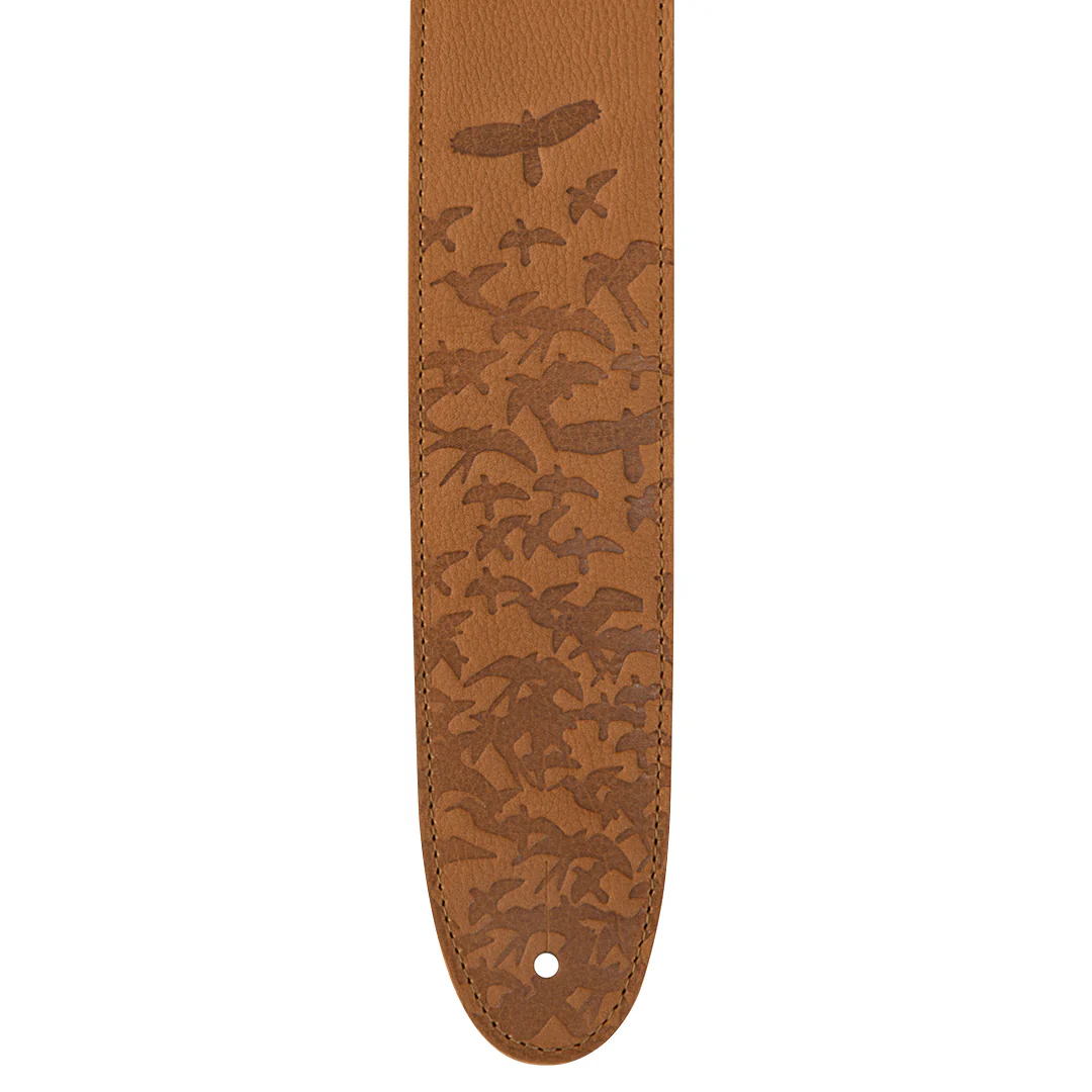 PRS 2.5” Leather Bird Swarm Strap (Rust and Tan) - Image 2