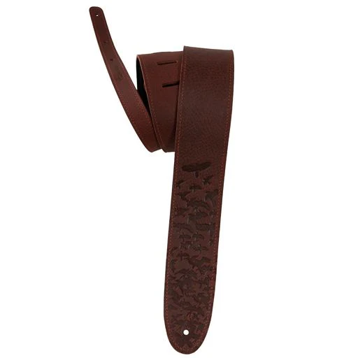 PRS 2.5” Leather Bird Swarm Strap (Rust and Tan) - Image 5