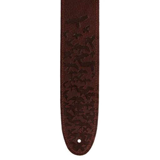 PRS 2.5” Leather Bird Swarm Strap (Rust and Tan) - Image 7