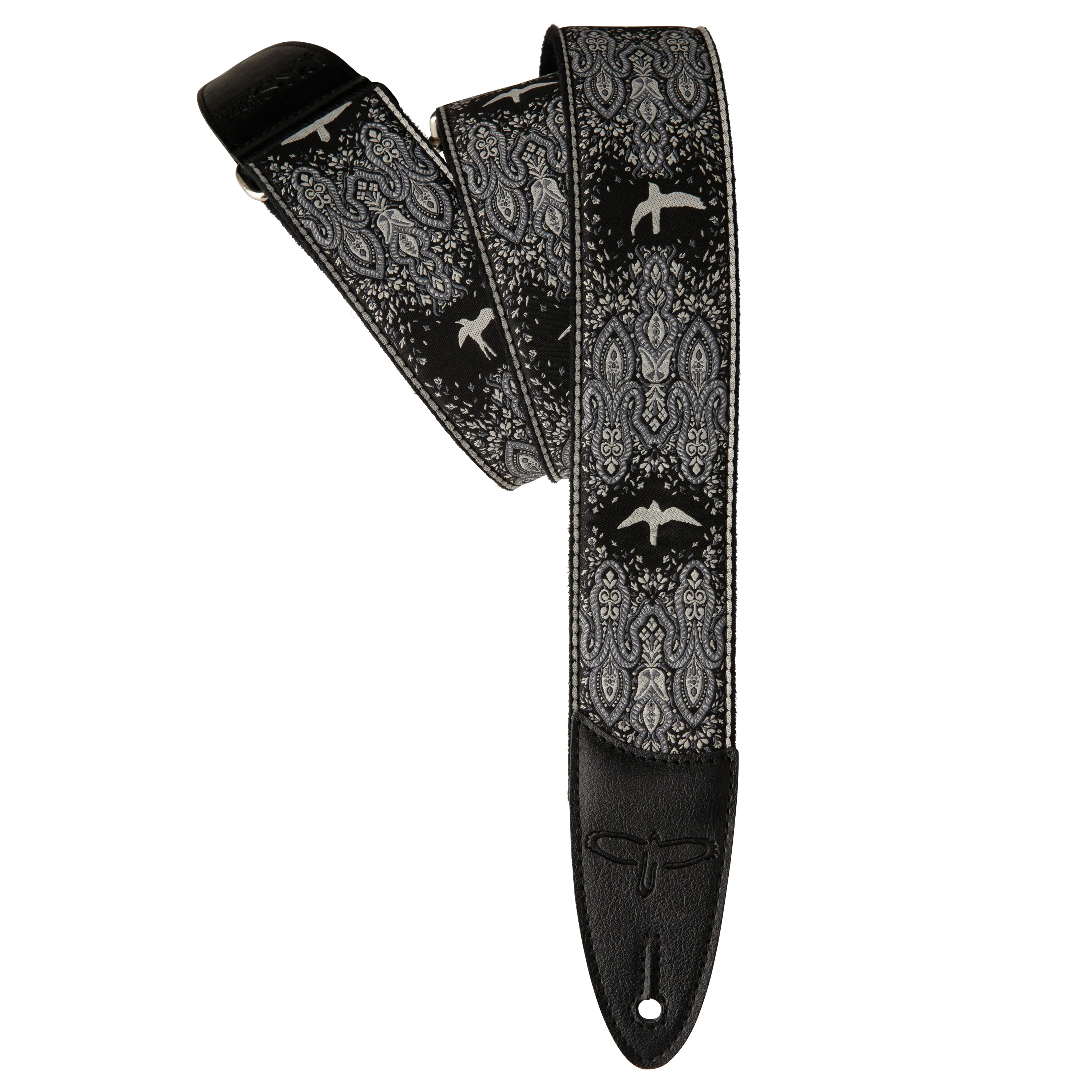 PRS 2" Guitar Strap, Custom Jacquard Birds Fleur - Image 4