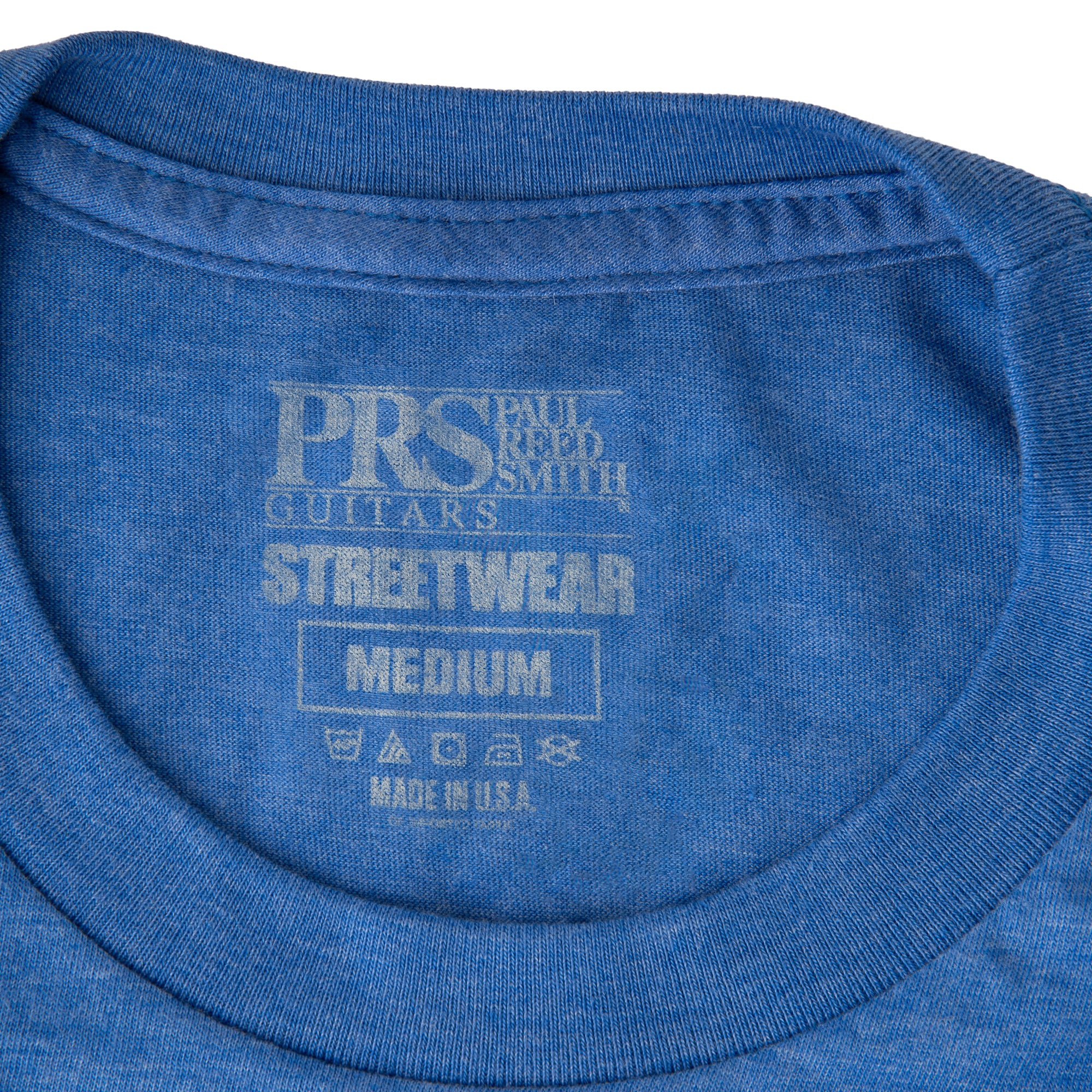 PRS Block Logo Tee, Heather Blue - Image 3